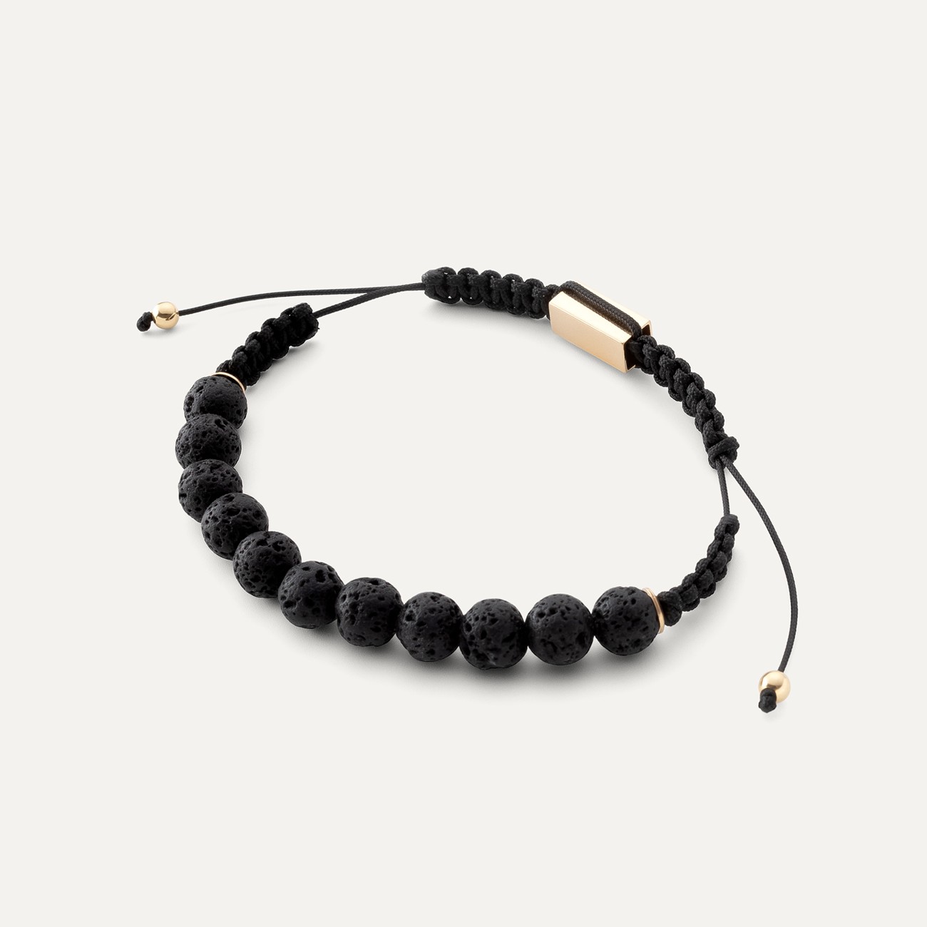 Armband aus vulkanischer lava gelbvergoldet