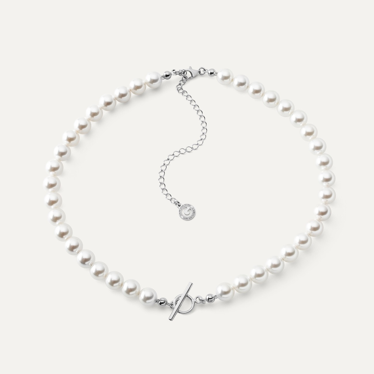 Perlen-Choker, 0,8 cm - Basis für Charms, 925er Silber platiniert