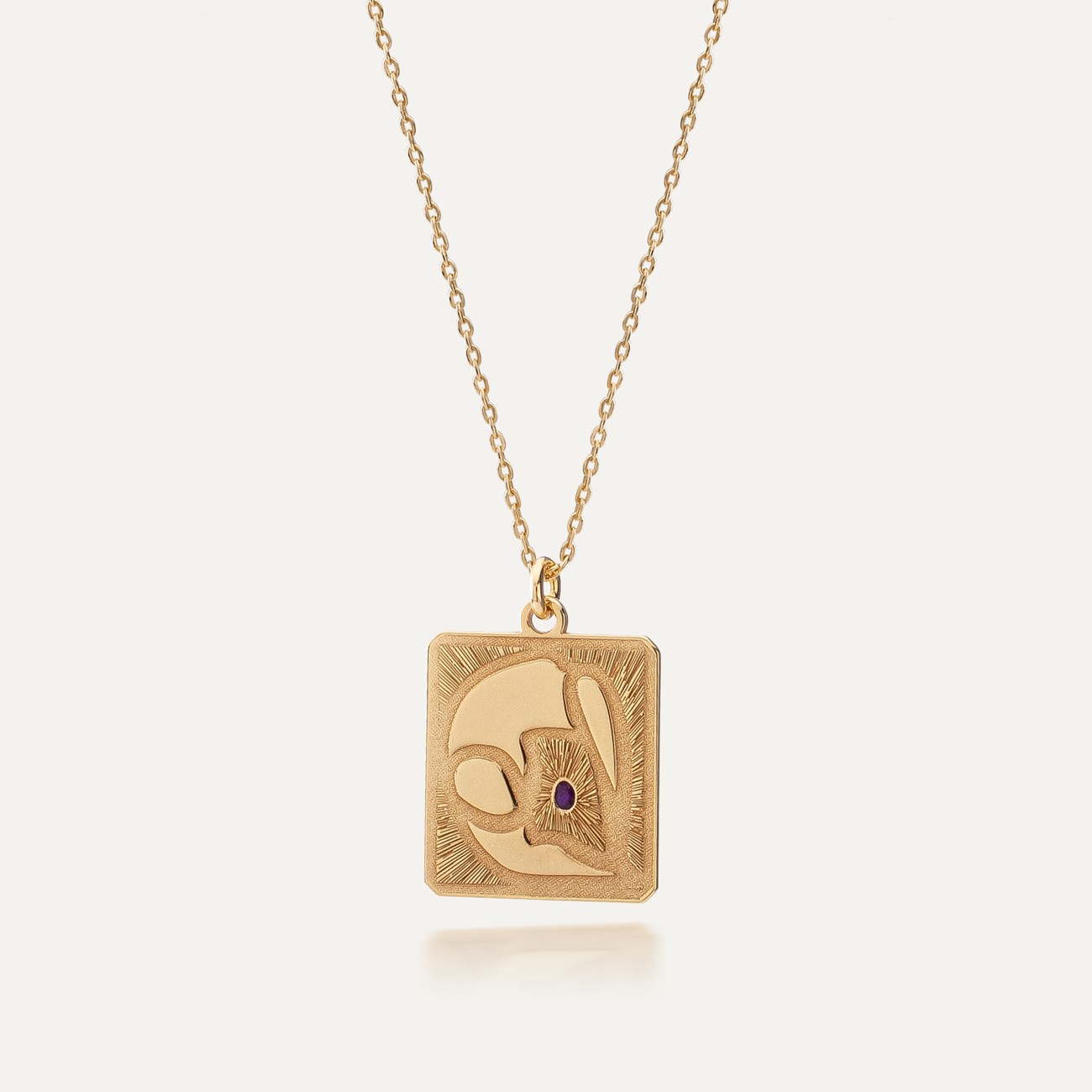 Yoga Camel Pose Necklace, sterling silver 925 gold plated