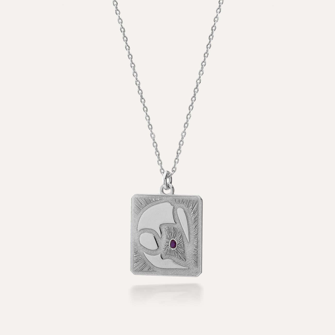Yoga Kamelpose Halskette, sterlingsilber 925 platiniert