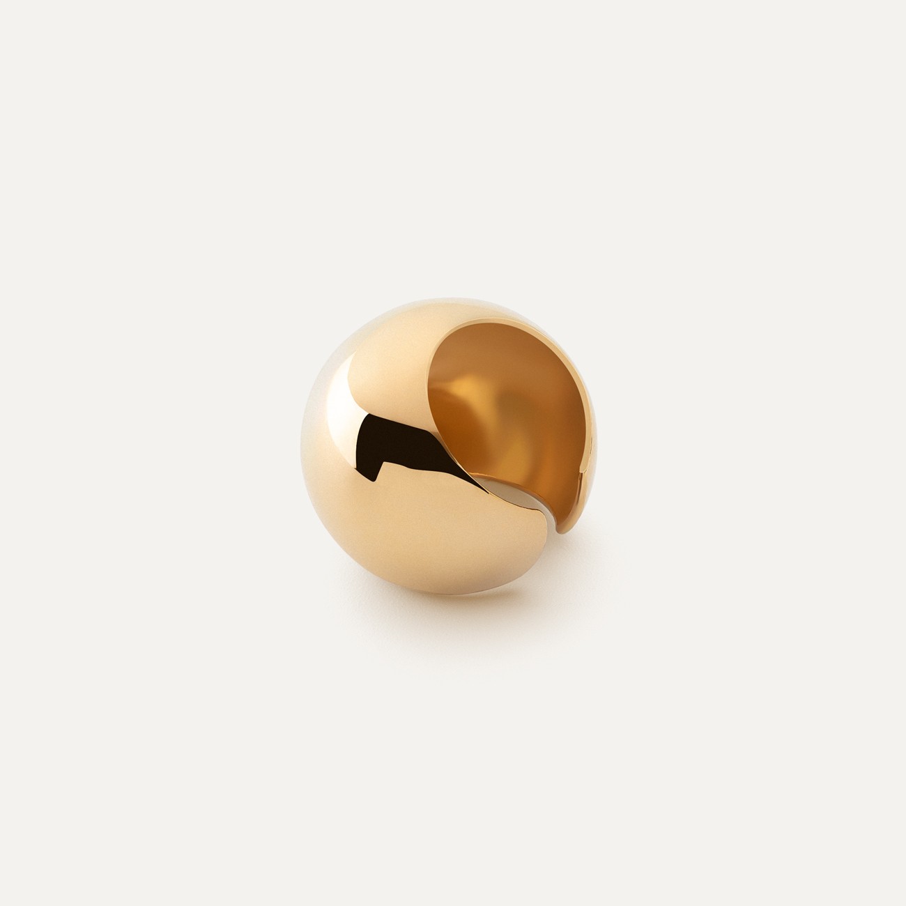Earring ball, silver 925, gold plated