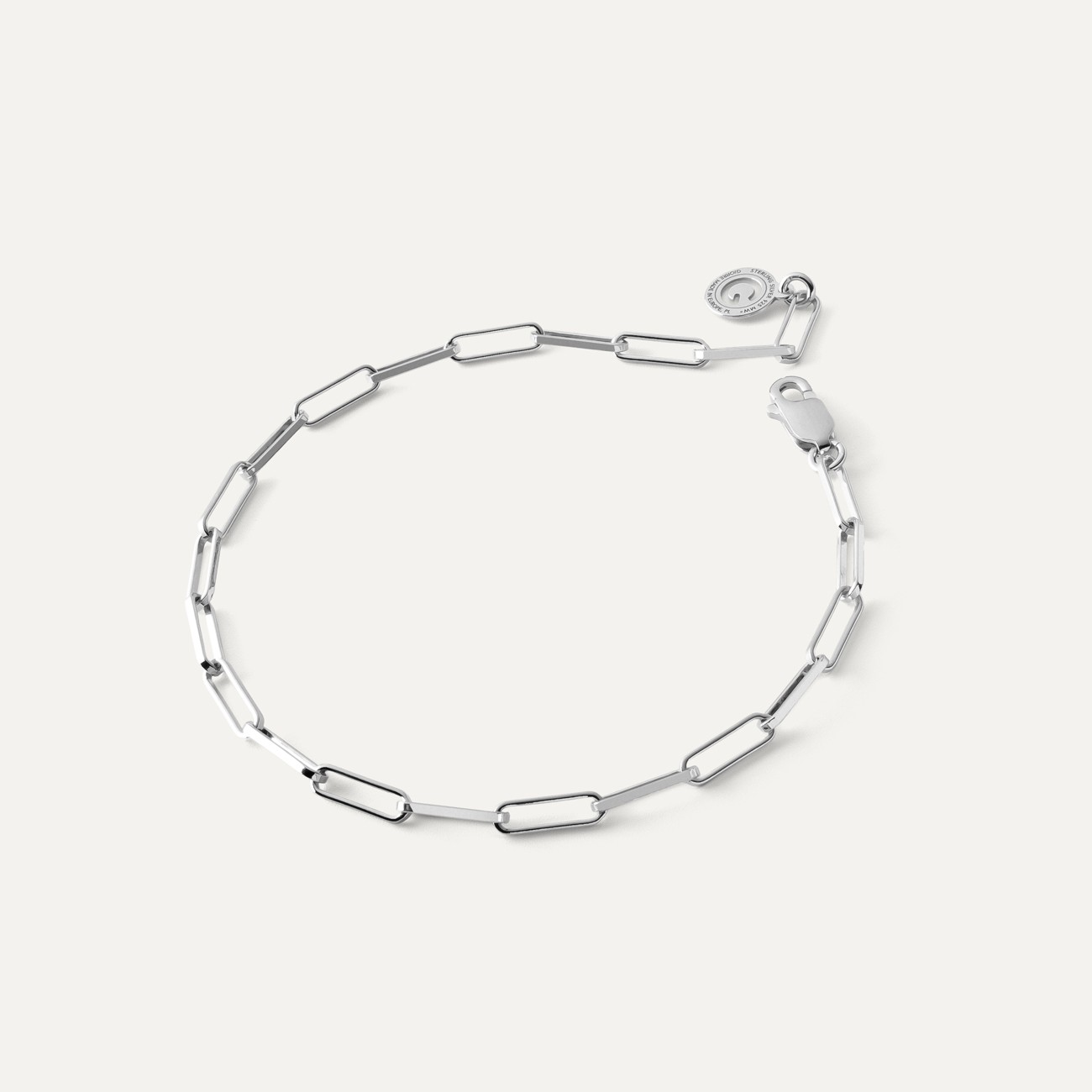Silver bracelet - charms base platinum plated