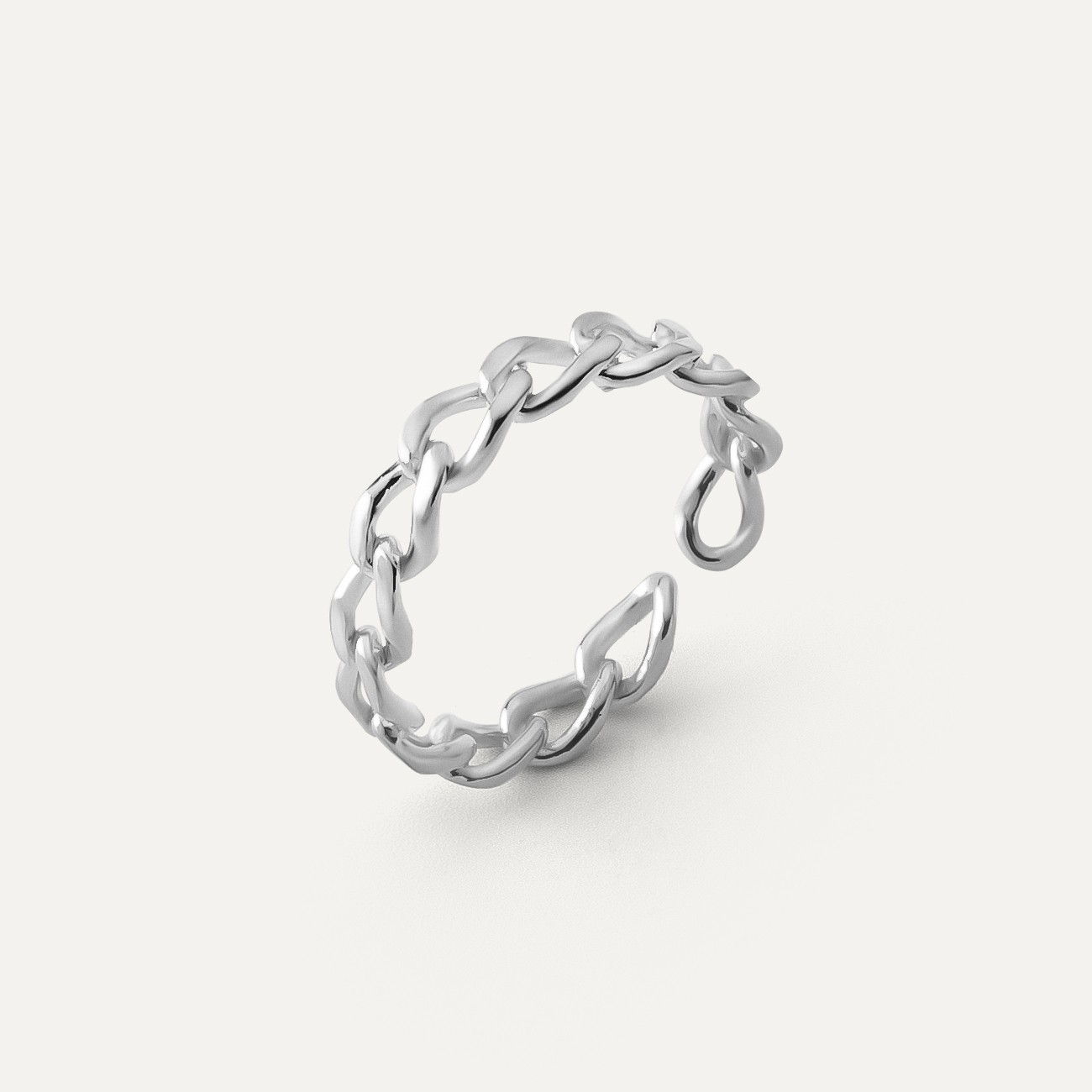Silver signet ring, sterling silver 925 platiniert