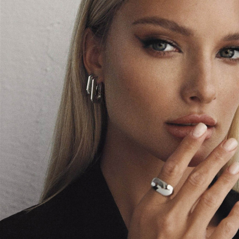 Smooth wide ring - silver 925 with gold plating                                    