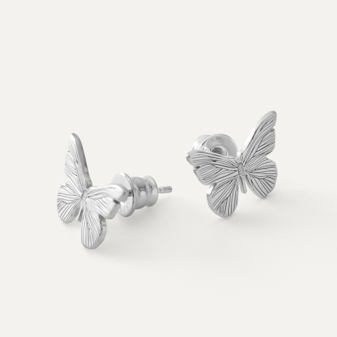 Schmetterlingshängeohrringe, sterlingsilber 925 platiniert
