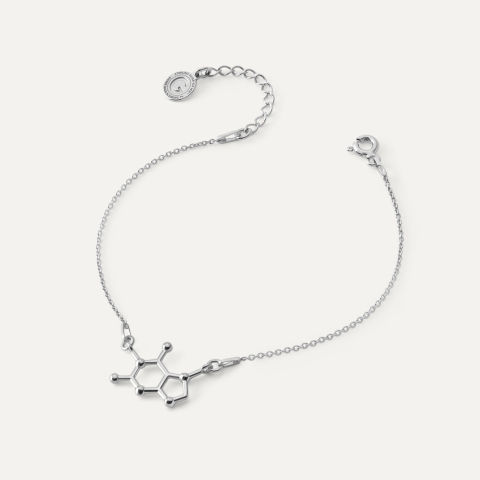Schokoladen - Armband, 925er Silber platiniert