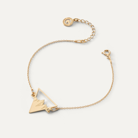 Barcelet - mountains, sterling silver 925 gold plated