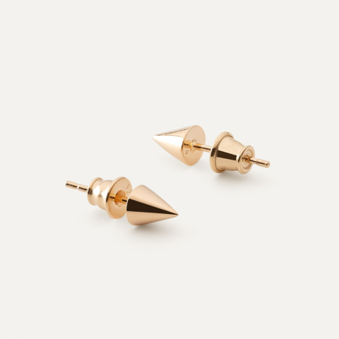 Silver stud earrings gold plated